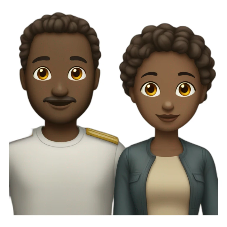 Couple, man malian, girl russian sticker