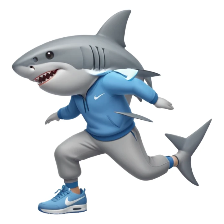 Shark with Nike shoes Dancing  sticker