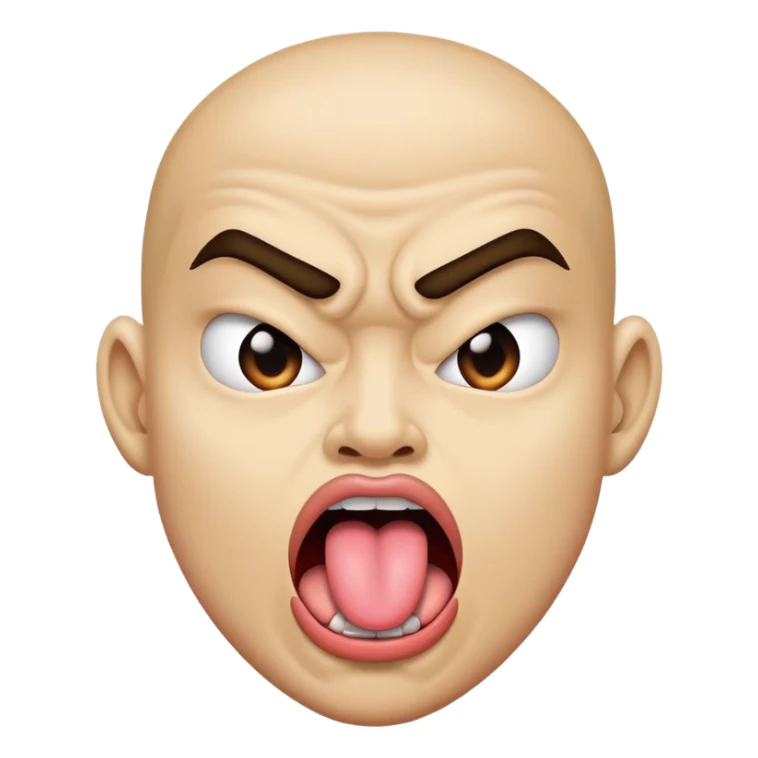 sticking out tongue with mean attitude  sticker