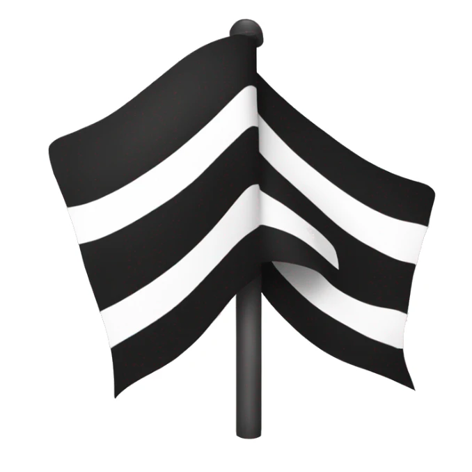 Black and white flag with the inscription "Merlou"  sticker