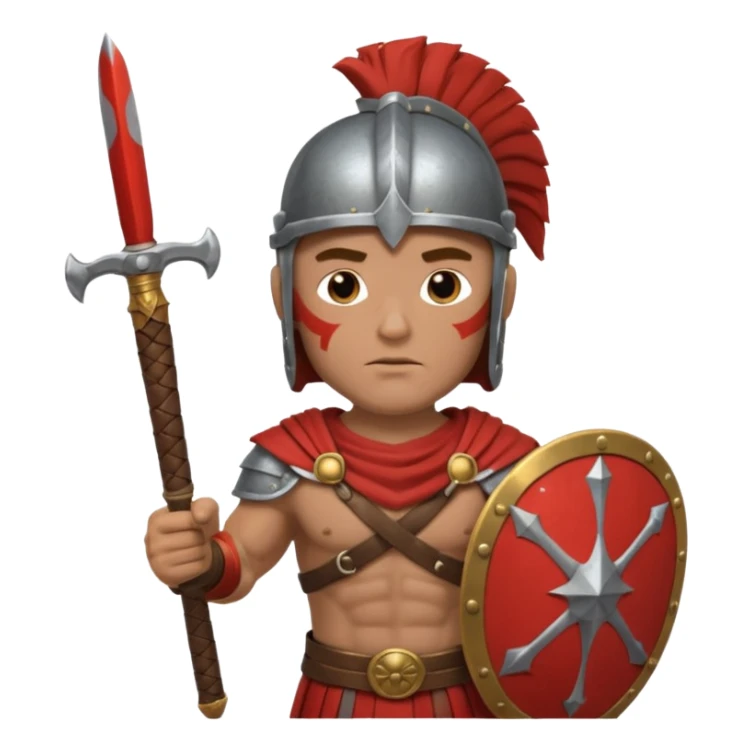 Make me into a roman warrior with  salt and pepper hair sticker