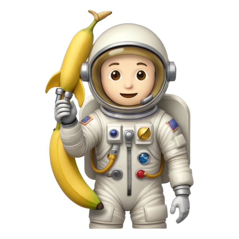 Astronaut on the moon, rocket slipped on banana peel  sticker