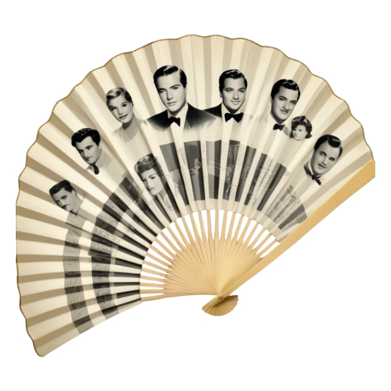 Icon for Autograph Collecting: several vintage sheets in frames arranged in a fan-like pattern, each with a famous celebrity signature. The icon should reflect the charm of collecting autographs in a nostalgic, elegant style. Transparent background. sticker