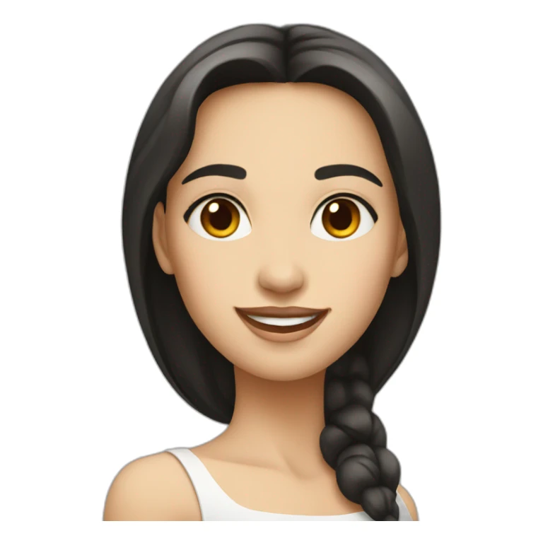 Smiling-elegant-girl-with-dark-hair sticker