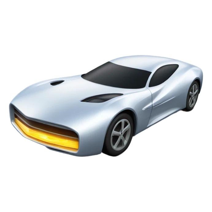 A futuristic car with technological details, surrounded by electric lightning and a 'number 1' sign on top. sticker