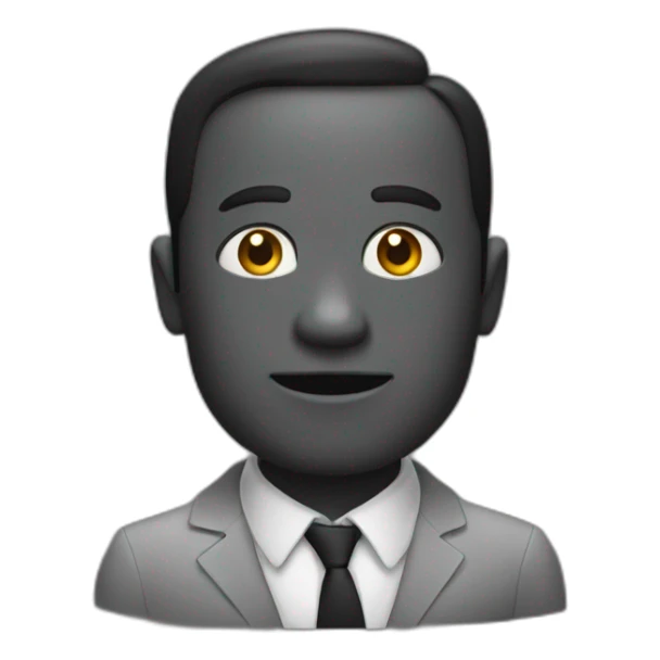 Un noir qui sourit dans le noir sticker