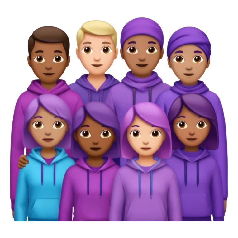 purple people group world sticker
