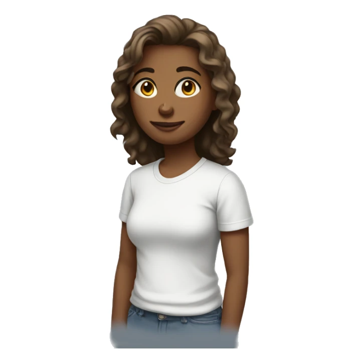 Girl wearing t-shirt named gail sticker