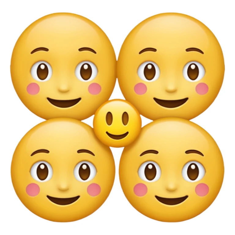 Emoji, yellow round teasing smile sticker