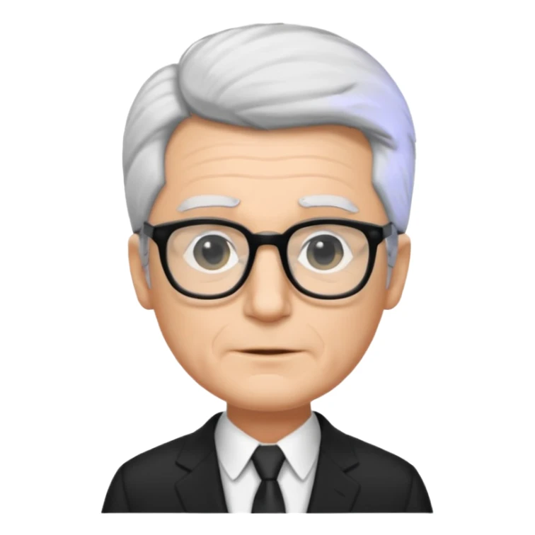 padre con gafas poco pello y color blanco y negro sticker