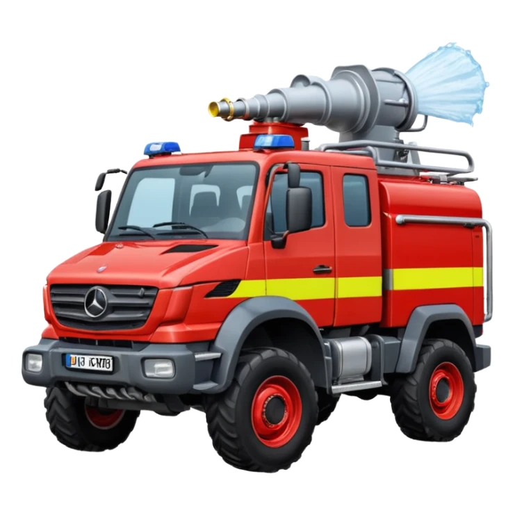 machine water cannon Mercedes-Benz Unimog in UK sticker