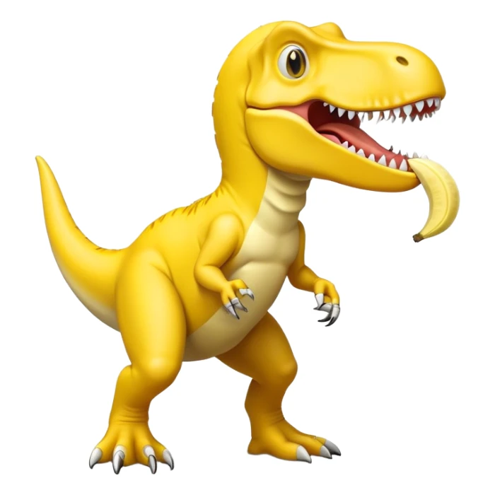 Tyrannosaurus Rex eating a banana sticker