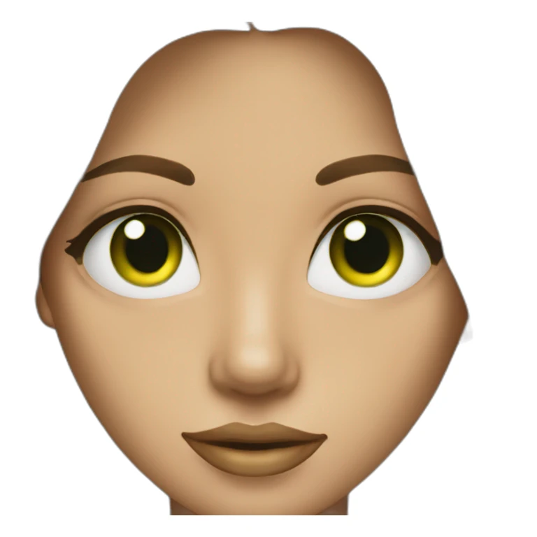 Brunette with long layers gold nose ring green eyes woman sticker