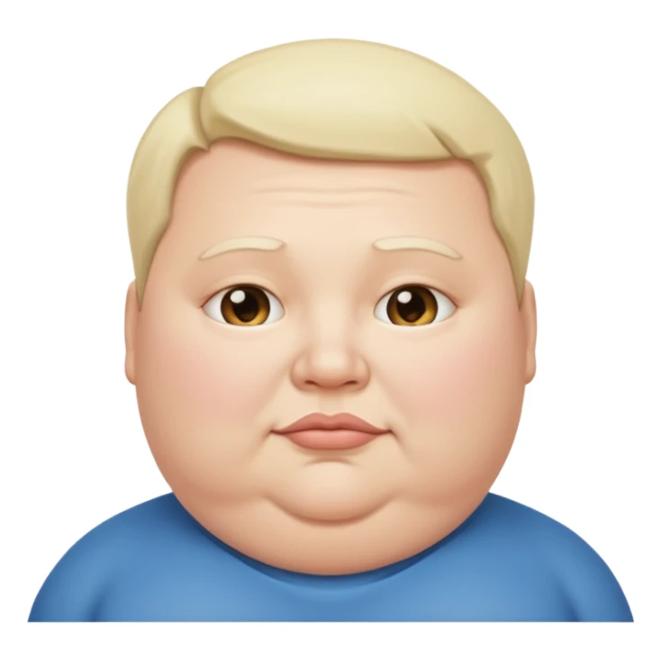 someone with a double chin and fat sticker