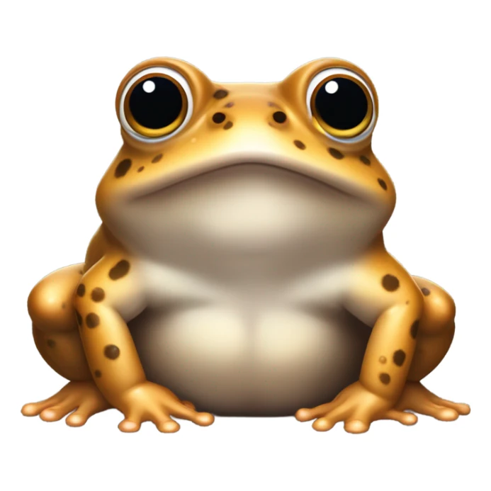Extra Chubby brown rain frog with no chin sticker