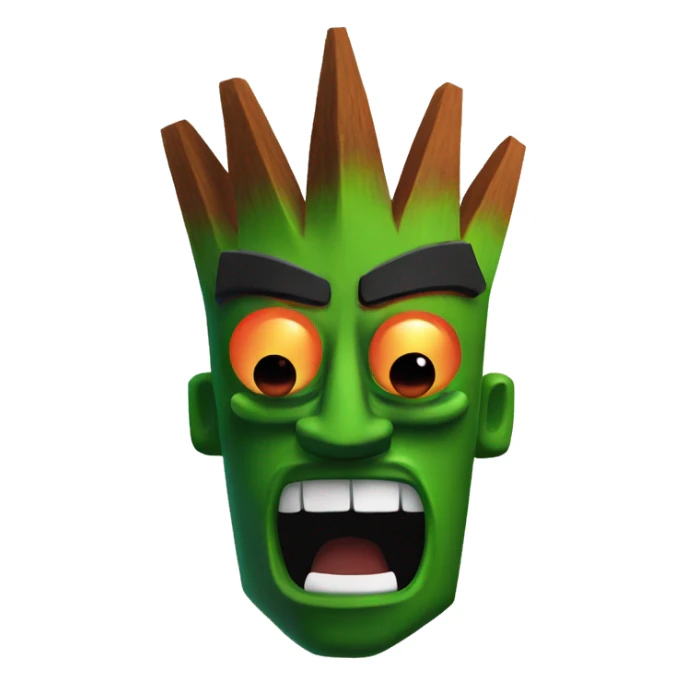 aku-aku crash bandicoot sticker