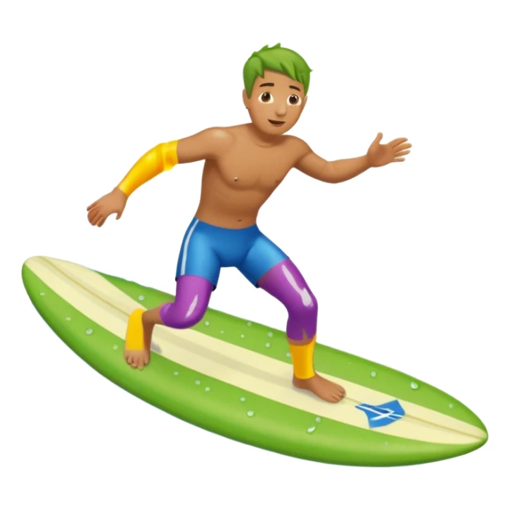 Un homme qui surf sur un cornichon  sticker
