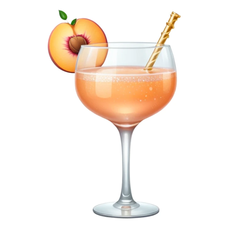 Glittery peach rose gold mocktail sticker