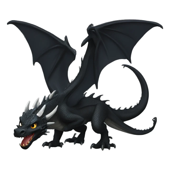 Black dragon sticker