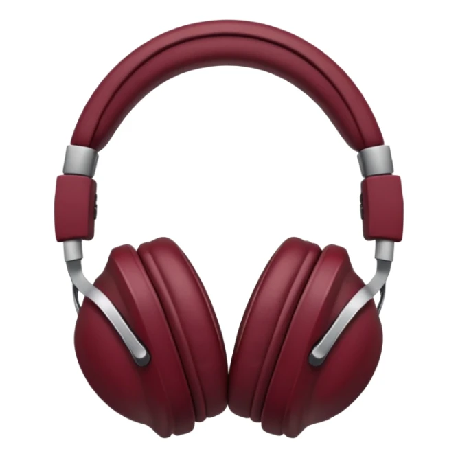 burgundy headphones sticker