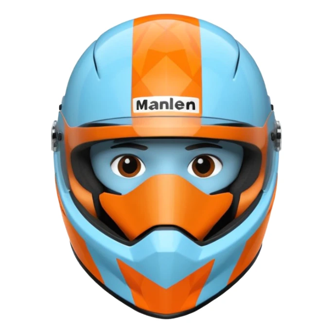 Create a regular heart emoji with the same patterns and color as Lando Norris's 2025 helmet sticker