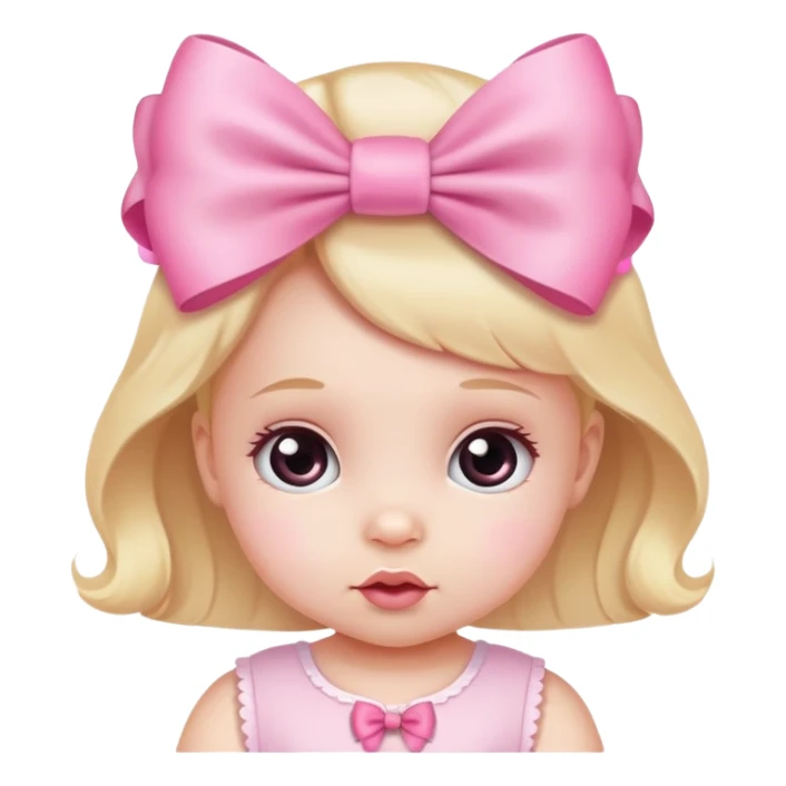Baby girl with bow  sticker