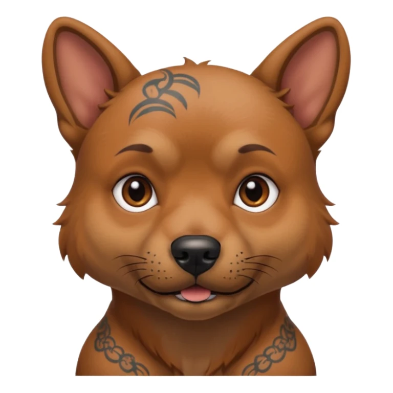dog with lot of tattoos sticker
