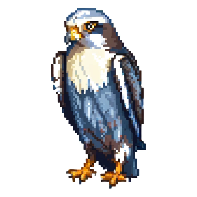 A peregrine falcon, stylized as a symbol for an internet provider named ComOn. sticker