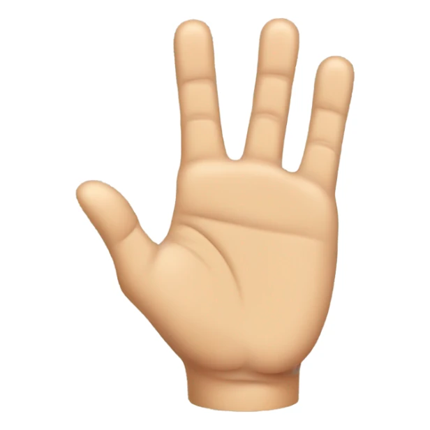 A Hand with 4 1/2 fingers and the thumb  sticker