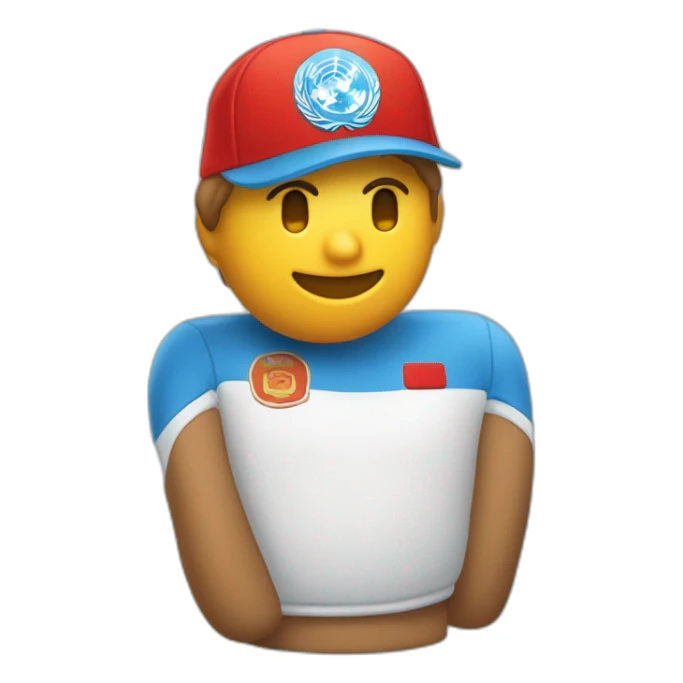 Un idraulico che indossa una tuta blu e una maglietta rossa, un cappello rosso con una “M” e dei guanti bianchi. sticker