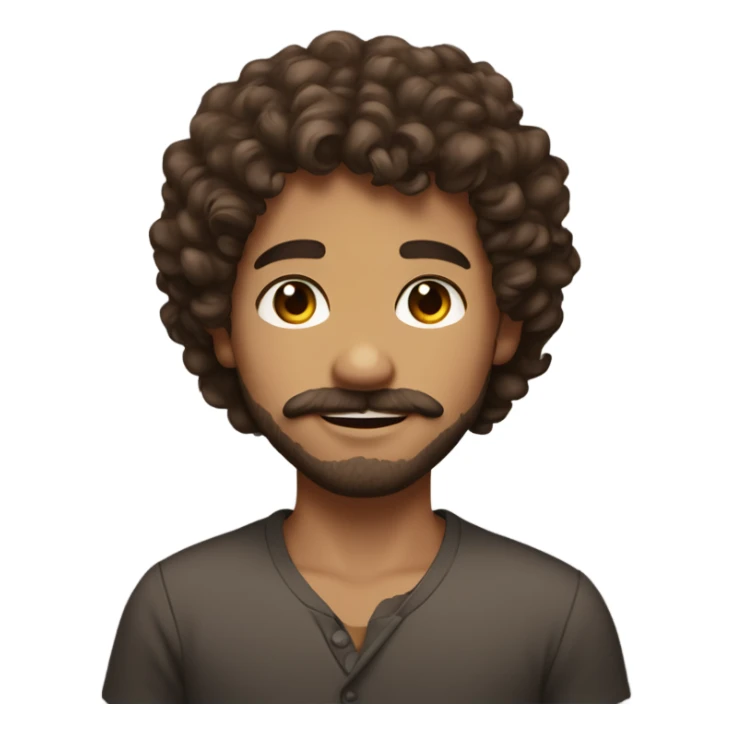 Boy with down brown medium length curly hair and a beard and mustache and the prettiest brown eyes you’ve ever seen  sticker