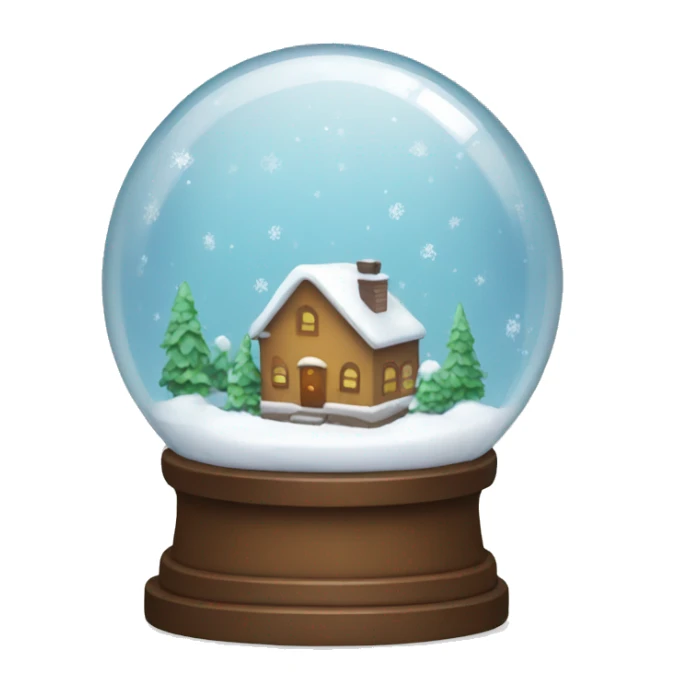 Snow globe sticker