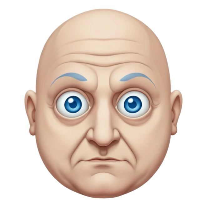uncle fester with blue eyes  sticker