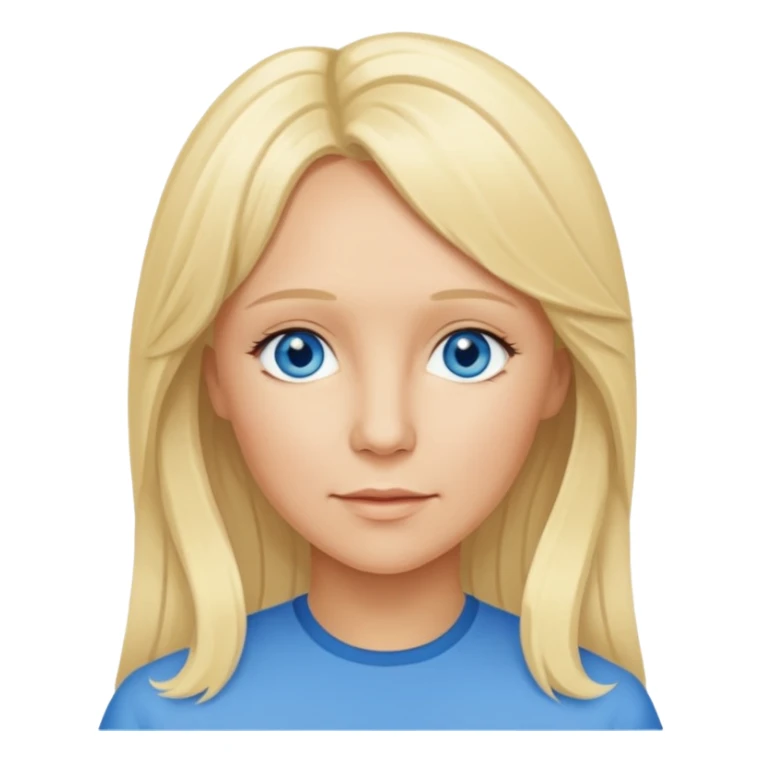 Agnetha Faltskog with blue eyes, blonde long hair sticker