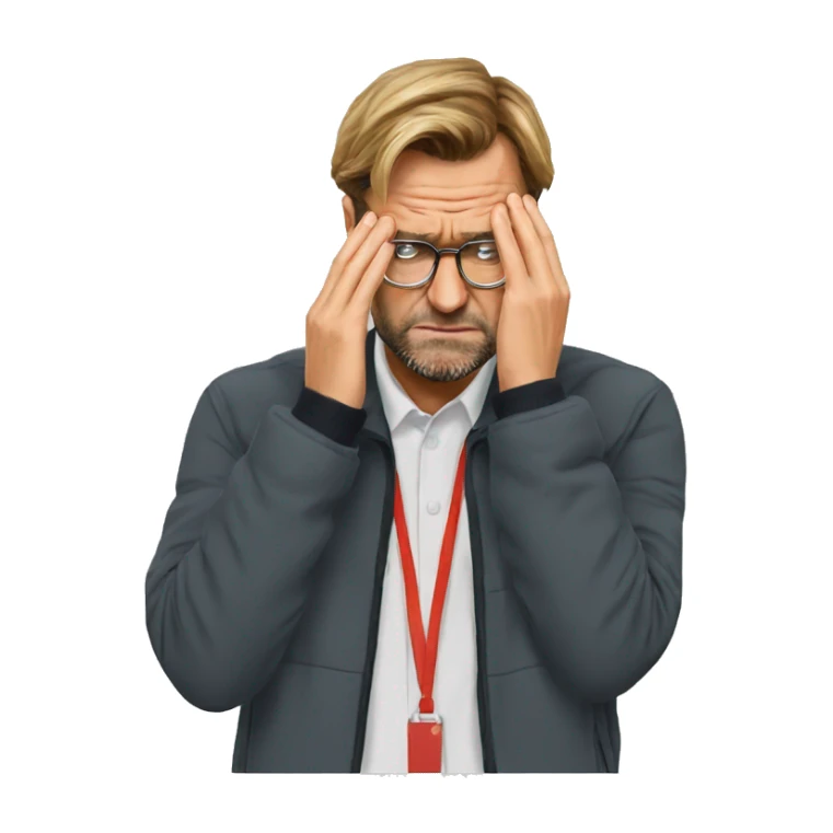 Jurgen Klopp facepalm emoji sticker