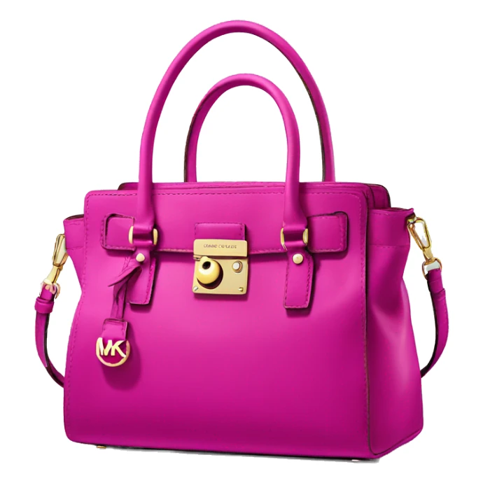 Realistic bright  magenta Michael kors satchel purse. sticker
