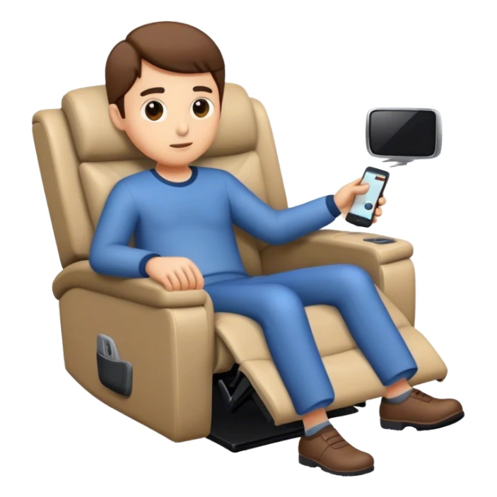Sitting on my recliner watching TV sticker