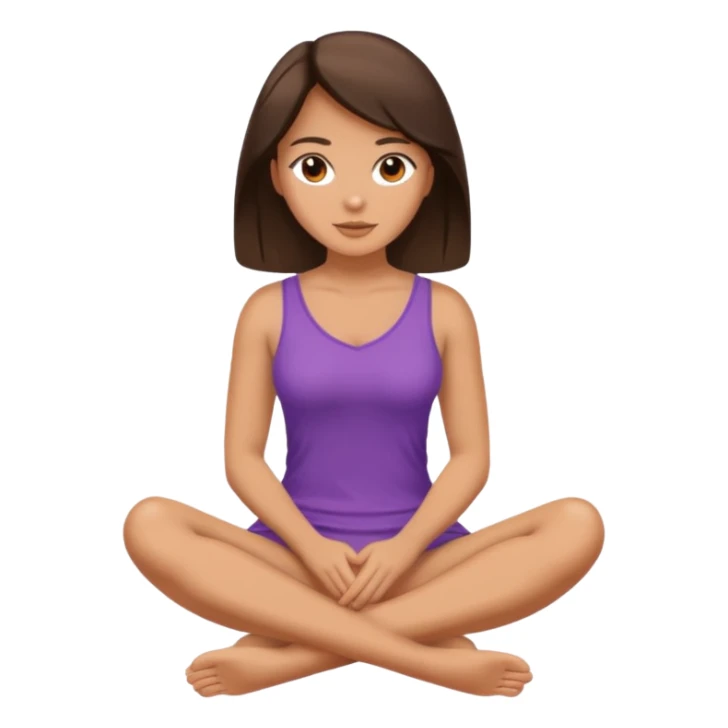 Brunette woman with crossed legs and bare feet. sticker