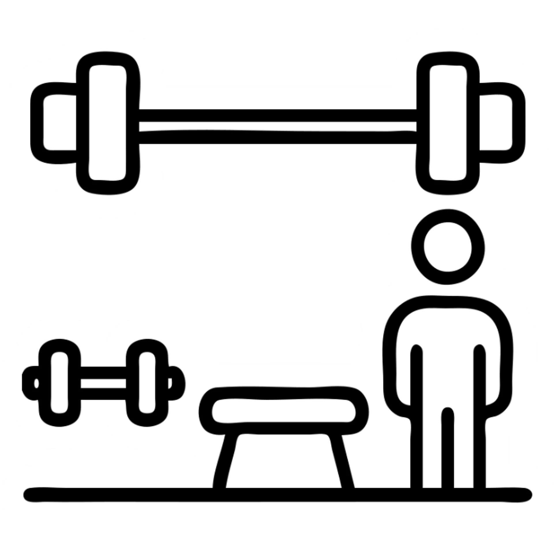 minimalist gym icon sticker