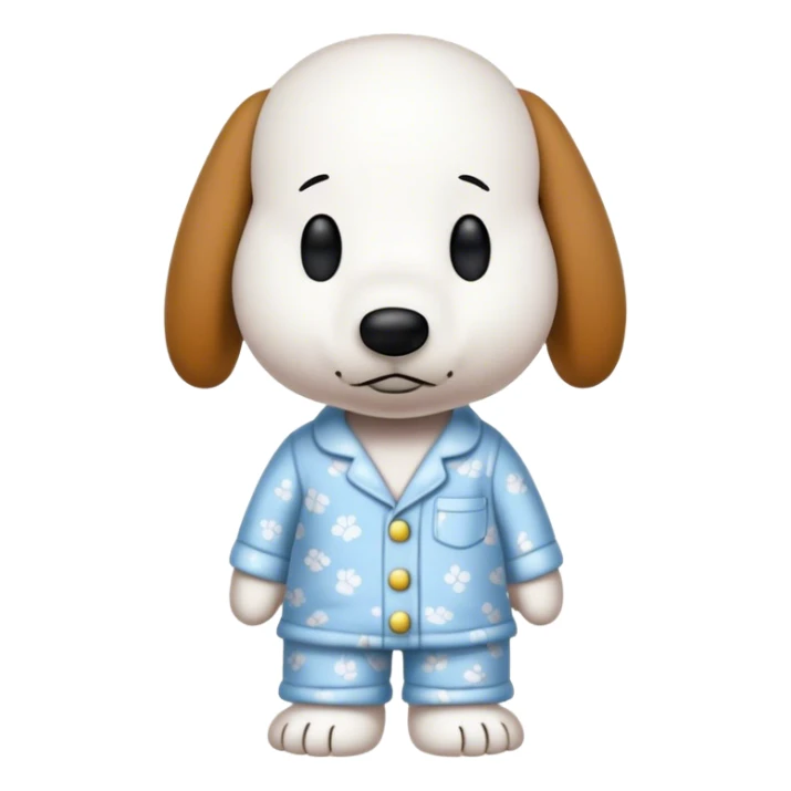 Snoopy in pajamas sticker