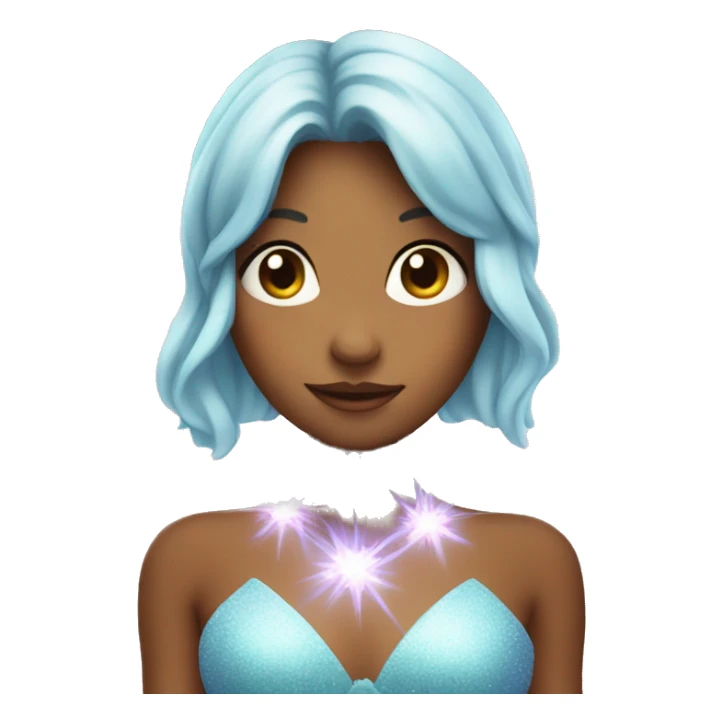 a fairy with sparkles around her sticker