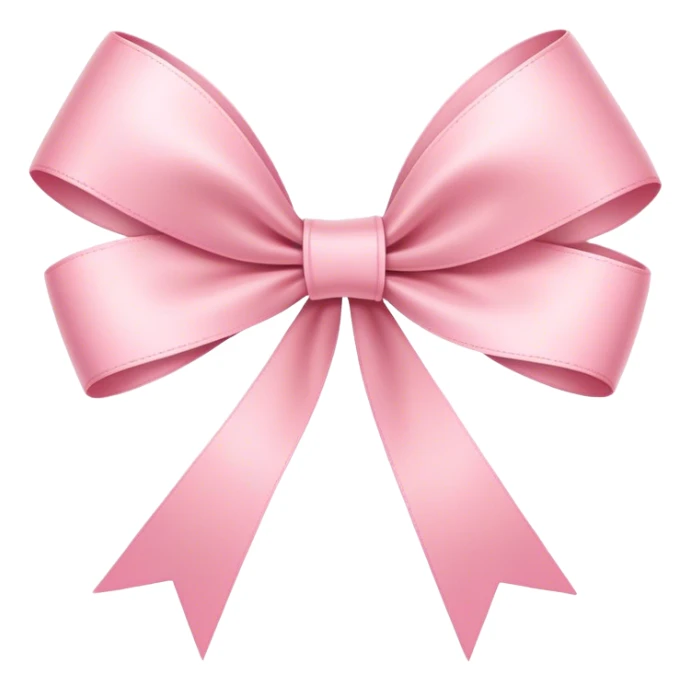 Super ultra-thin and stretched ribbon bow, as narrow as possible, single loop, no extra loops, no fluffy or rounded shapes, only one long and sleek ribbon, delicate, minimalist, NO DOUBLE LOOPS, NO THICKNESS, ONLY A SINGLE SLIM LINE pink sticker