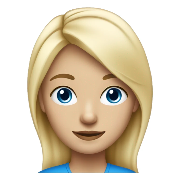 a teacher popular girl with blonde hair and blue eyes sticker