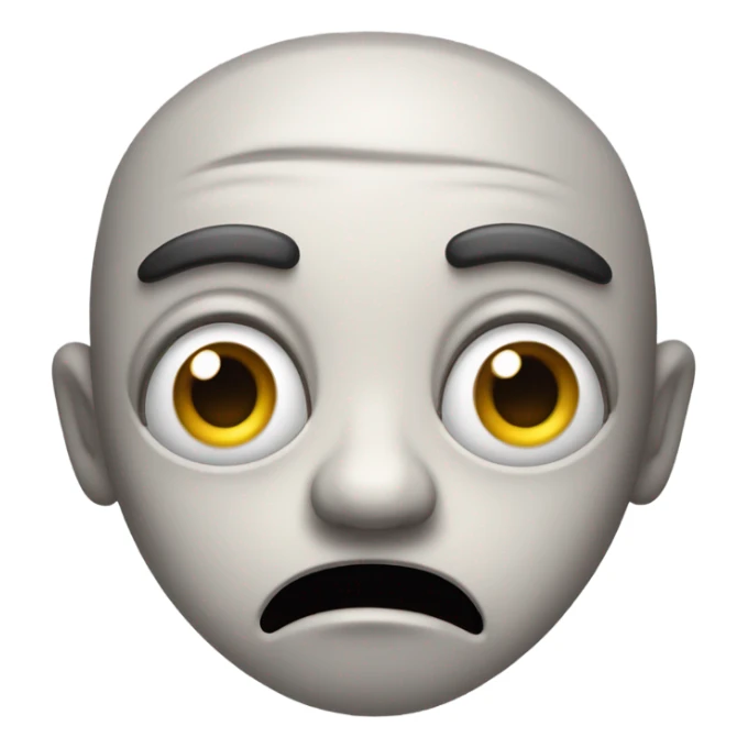 Meh what the heck weirded out face  sticker