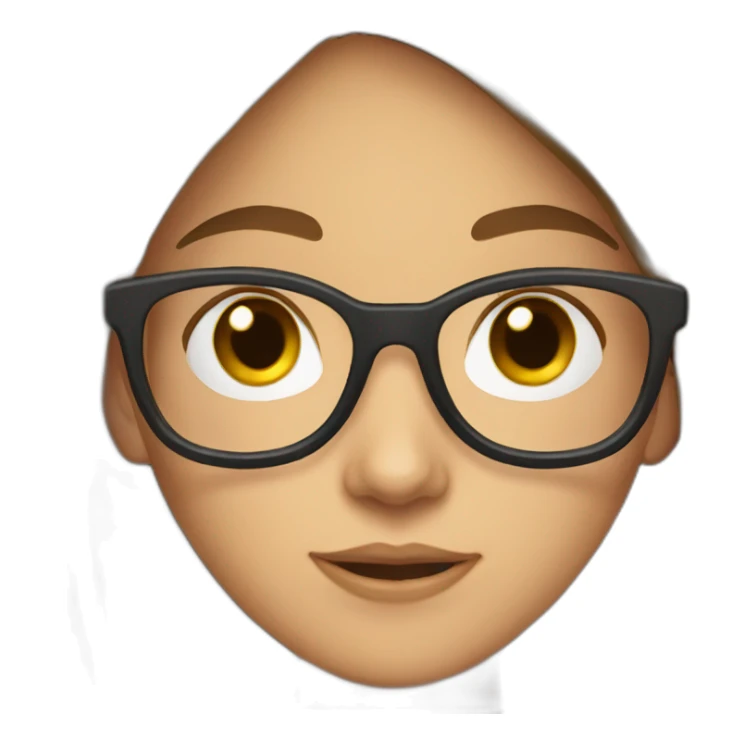 girl-with-brown-hair-and-round-glasses sticker