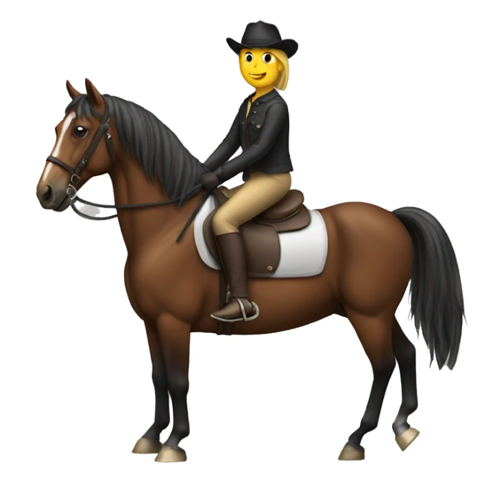 Horse with rider sticker