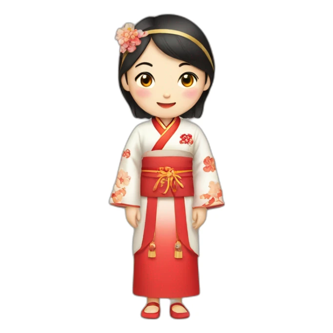 Chinese lady wear Chinese traditional clothes sticker