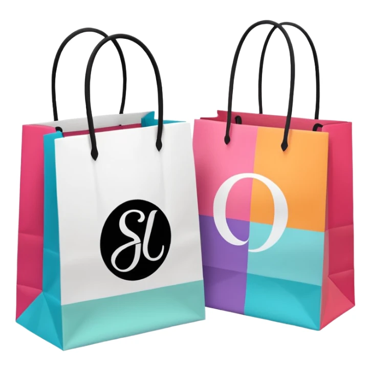 sephora and lululemon shopping bags sticker
