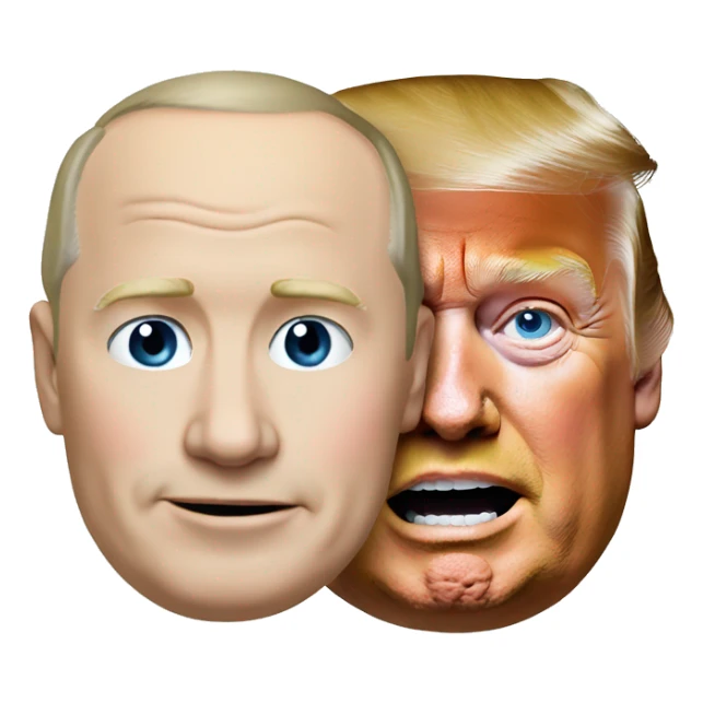 Donald trump and putin  sticker