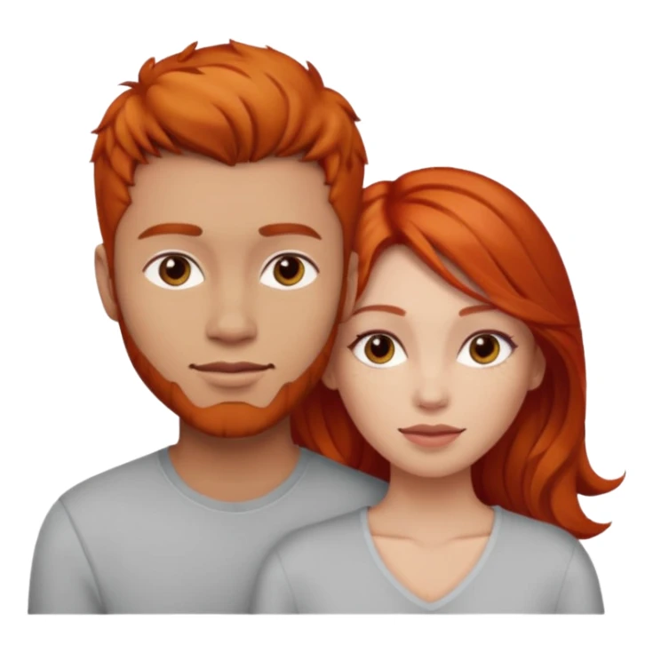 👩🏼‍❤️‍👨🏽 Something like this, but make the guy more lighter and give the girl a bit more red hair like ginger style sticker